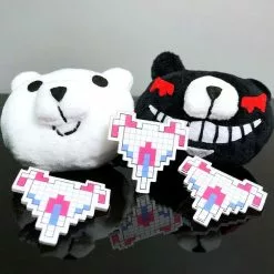 Cosplay&ware 1 Pair Dangan Ronpa Danganronpa Hair Clip Junko Enoshima Mono Kuma White Black Bear Anime Cosplay Headwear Girl Gift -Zentai shop online 1 Pair Dangan Ronpa Danganronpa Hair Clip Junko Enoshima Mono Kuma Mono White Black Bear Anime 3.jpg 640x640q80 3.jpg 3