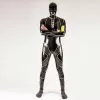 Cosplay&ware 100% Latex Rubber Men Handsome Catsuit Racing Suits Bodysuit Suit Size Xxs-xxl