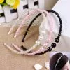 Cosplay&ware 1pc Hair Accessories With Rhinestone Headband Elegant Girls Pearl Princess Hairpins Women’s Headbands Band 3 Colors