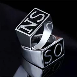 Cosplay&ware 2 Pcs Sons Of Anarchy Tv Cosplay Rings So Silver Golden Steampunk Rock Punk Men Props