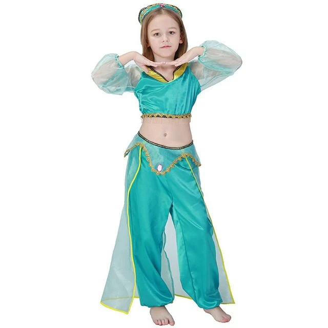 Cosplay&ware Women’s Girls Halloween Cosplay Party Belly Dance Aladdin Princess Jasmine Costume Adults Fashion Costumes For Women Dress 3 Cosplay&ware Women’s Girls Halloween Cosplay Party Belly Dance Aladdin Princess Jasmine Costume Adults Fashion Costumes For Women Dress - Image 3