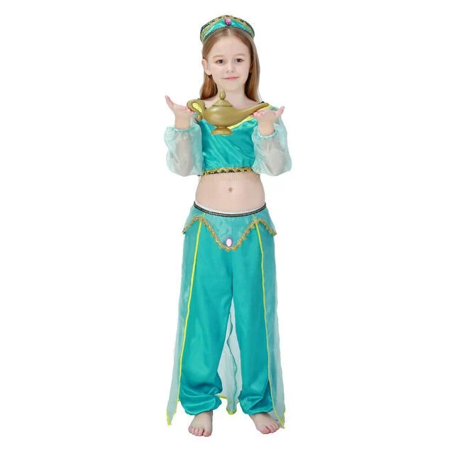 Cosplay&ware Women’s Girls Halloween Cosplay Party Belly Dance Aladdin Princess Jasmine Costume Adults Fashion Costumes For Women Dress 5 Cosplay&ware Women’s Girls Halloween Cosplay Party Belly Dance Aladdin Princess Jasmine Costume Adults Fashion Costumes For Women Dress - Image 5