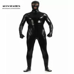 Cosplay&ware Customize Exotic Zentai Suit Womens Unitard Turtleneck Catsuits Metallic Footed Zipper Bodysuit Dancewear Hoodless -Zentai shop online 2021 Customize exotic Zentai Suit womens Unitard Turtleneck Catsuits Metallic Footed Zipper Zentai Bodysuit Dancewear Hoodless 3.jpg 640x640q80 3.jpg 3