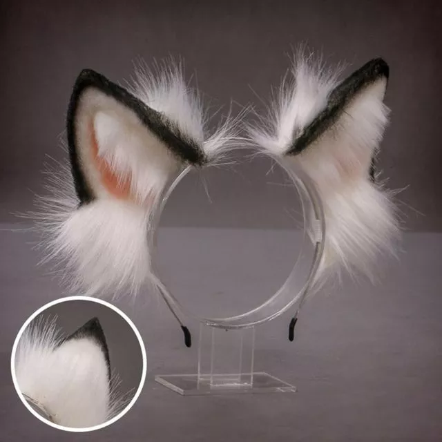 GOHAND Faux Fur Wolf Ears Headband Realistic Furry Animal Hair Hoop Cosplay Costume 3 GOHAND Faux Fur Wolf Ears Headband Realistic Furry Animal Hair Hoop Cosplay Costume - Image 3