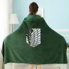Cosplay&ware 2021attack On Titan Blanket Cloak Shingeki No Kyojin Survey Corps Cape Flannel Cosplay Costume Hoodie With Real Photo Drop