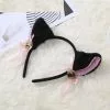 Cosplay&ware 6 Colors Beautiful Masquerade Halloween Cat Ears Cosplay Ear Anime Party Costume Bow Tie Bell Headwear Headband
