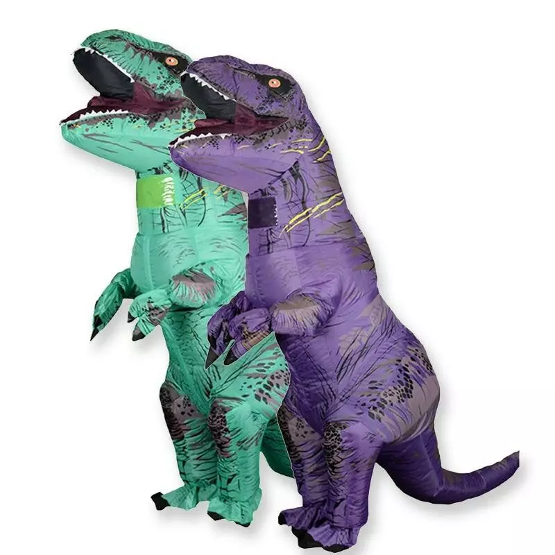 Cosplay&ware T Rex Velociraptor Inflatable Costume Mascot Cosplay Dino Halloween For Women Men Kid Funny Suit 1 Cosplay&ware T Rex Velociraptor Inflatable Costume Mascot Cosplay Dino Halloween For Women Men Kid Funny Suit