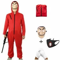 NWZSM Salvador Dali Cosplay La Casa De Papel Costume Child Adult Man Woman Halloween