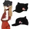 THE COS WORLD Eva Asuka Cat Ear Polar Fleece Hat Cap Baseball Anime Cosplay Accessories