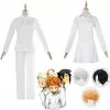 Finssy The Promised Neverland Cosplay Costume Student Uniform Emma Norman Ray Wig Washable Tattoo Stickers No 22194 63194 81194