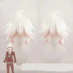 Anihut Komaeda Nagito Wig Danganronpa Cosplay Anime Hair Synthetic Heat Resistant