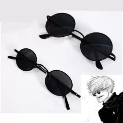 Cosplay&ware Anime Jujutsu Kaisen Gojo Satoru Sunglasses Shades Eye Patch Black Glasses Costume Accessories Props
