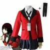 Cosfans 7pcs Full Set Jp Anime Kakegurui Cosplay Costume Halloween Jabami Yumeko Sayaka School Uniform