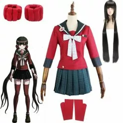 NWZSM Anime Danganronpa Cosplay Harukawa Maki Costumes Wig School Girls Uniform Dangan Ronpa Halloween Costume For Women
