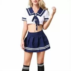 BOHOWAII Cheerleader Costume Schoolgirl Lingerie Dirndl School Girl Sexy Costumes Women Cosplay Halloween Disfraz Mujer Sexi