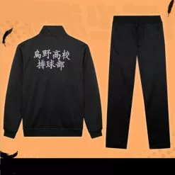 Cosplay&ware Cosplay Anime Haikyuu Jacket Black Sportswear Karasuno High School Volleyball Club Uniform Costumes Coat
