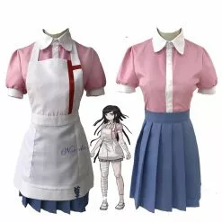 Novedan Mikan Tsumiki Cosplay Anime Danganronpa Dangan Ronpa 2 Costume Women Outfit Sets Halloween Party Dress Wig