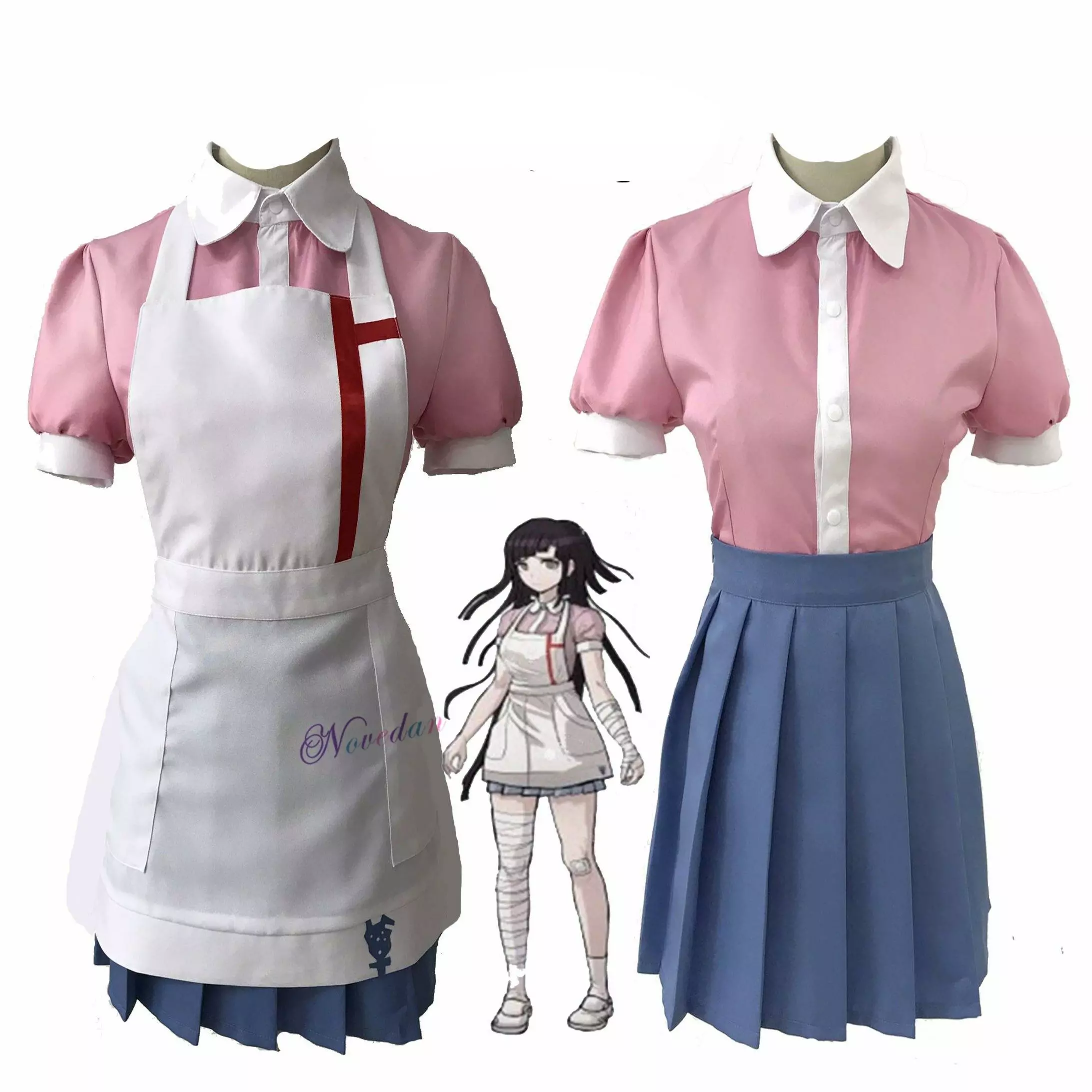 Novedan Mikan Tsumiki Cosplay Anime Danganronpa Dangan Ronpa 2 Costume Women Outfit Sets Halloween Party Dress Wig 1 Novedan Mikan Tsumiki Cosplay Anime Danganronpa Dangan Ronpa 2 Costume Women Outfit Sets Halloween Party Dress Wig