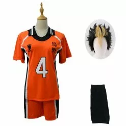 Finssy Anime Haikyuu Hinata Yu Nishinoya Shoyo Full Set Cosplay Costume Summer Volleyball Sportswear Tops Shorts
