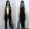 Cosplay&ware 80cm 100cm 120cm 150cm 200cm Black Long Straight Heat Resistant Hair Cosplay Costume Wig & Cap