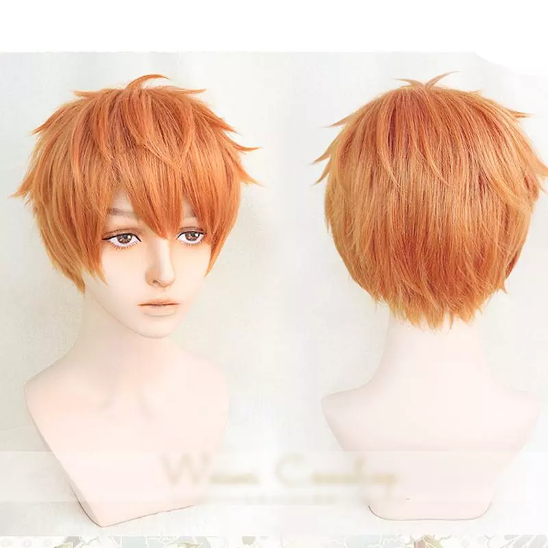 Paxbara Division Rap Battle Hypnosis Mic Orange Wig Cosplay Wigs Short Fluffy Layered Anime & Cap 1 Paxbara Division Rap Battle Hypnosis Mic Orange Wig Cosplay Wigs Short Fluffy Layered Anime & Cap