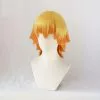 Anihut Agatsuma Zenitsu Wig Kimetsu No Yaiba Demon Slayer Yellow Synthetic Heat Resistant Hair Cosplay