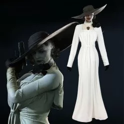 Manlu Vampire Madam Alcina Dimitrescu Cosplay Lady Dress Evil Village Costume Halloween Party