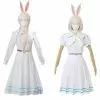 Novedan Anime Cosplay Beastars Haru Costume Lolita Dress Wig Ears Women Japanese School Uniform White Rabbit Halloween