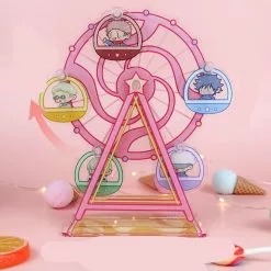 RANMO Anime Jujutsu Kaisen Itadori Yuji Gojo Satoru Inumaki Toge Rotatable Ferris Wheel Desktop Decor Stand Model Plate Toy Cosplay