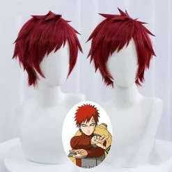 Cosplay&ware Gaara Cosplay Men Short Red Wig Anime Heat Resistant Synthetic Wigs