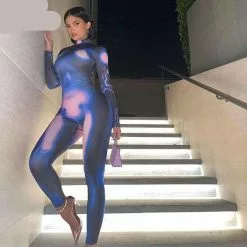 Cosplay&ware Vip Fashion Streetwear Knitted Sexy Bodycon Cosplay Bodysuit Female Woman Zentai Halloween Party Clothes Skinny Rompers