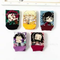 Cosplay&ware 5 Pairs Box Hottest Fashionable Anime Demon Slayer Cosplay Blade Middle Tube Socks Cotton Warm -Zentai shop online 5 Pairs box Hottest High Quality Fashionable Anime Demon Slayer Cosplay Blade Middle Tube Socks Cotton 4.jpg 640x640q80 4.jpg 4