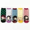 Cosplay&ware 5 Pairs Box Hottest Fashionable Anime Demon Slayer Cosplay Blade Middle Tube Socks Cotton Warm