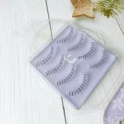 ICYCHEER 4 Pairs Natural Lower Lashes Bottom False Eyelashes Set Short Under Eyelash Extension Cosplay Clear Band Fluffy -Zentai shop online 74231 311290