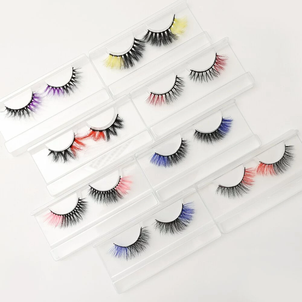Cosplay&ware 1pairs 3d Mix Color False Lashes Natural Long Red Blue Purple Pink Eyelashes Dramatic Makeup Fake Lash Party For Cosplay 6 Cosplay&ware 1pairs 3d Mix Color False Lashes Natural Long Red Blue Purple Pink Eyelashes Dramatic Makeup Fake Lash Party For Cosplay - Image 6
