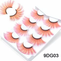 Okaylash 25mm 27mm Long Colorful Eyelashes Hot Pink Faux Mink Colored Lashes Cruelty Cosplay Halloween Cilias -Zentai shop online 74236 261203