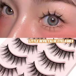 Cosplay&ware 5 Pairs 3d Faux Mink Manga Lashes Little Devil Cosplay Fairy False Eyelashes Natural Lash Extension Eye Makeup Tools -Zentai shop online 74238 2f3631