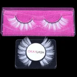 OKAYLASH White Color Natual Long Fluffy Soft Wispies False Eyelashes Natural Fake Snow Colored Lashes Cosplay Halloween Makeup