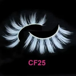 OKAYLASH White Color Natual Long Fluffy Soft Wispies False Eyelashes Natural Fake Snow Colored Lashes Cosplay Halloween Makeup -Zentai shop online 74242 d8cc93