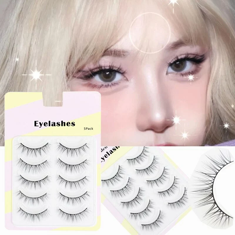Cosplay&ware Little Devil 5 Pairs Manga Lashes Anime Cosplay Natural Wispy Korean Makeup Artificial False Eyelashes Yzl1 1 Cosplay&ware Little Devil 5 Pairs Manga Lashes Anime Cosplay Natural Wispy Korean Makeup Artificial False Eyelashes Yzl1