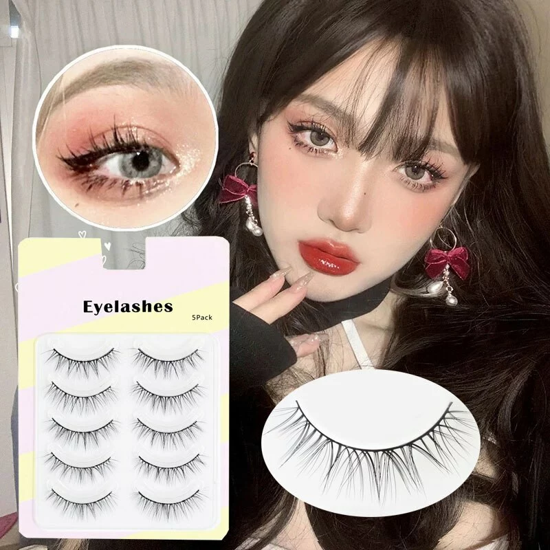 Cosplay&ware Little Devil 5 Pairs Manga Lashes Anime Cosplay Natural Wispy Korean Makeup Artificial False Eyelashes Yzl1 2 Cosplay&ware Little Devil 5 Pairs Manga Lashes Anime Cosplay Natural Wispy Korean Makeup Artificial False Eyelashes Yzl1 - Image 2