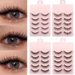 Cosplay&ware 5 Pairs Japanese Fairy Manga Lashes Anime Cosplay Natural Wispy Korean Makeup Artificial False Eyelashes Yzl1 -Zentai shop online 74244 0de037