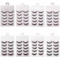 Cosplay&ware 5 Pairs Japanese Fairy Manga Lashes Anime Cosplay Natural Wispy Korean Makeup Artificial False Eyelashes Yzl1 -Zentai shop online 74244 448079