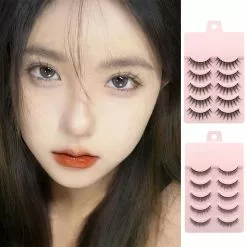 Cosplay&ware 5 Pairs Japanese Fairy Manga Lashes Anime Cosplay Natural Wispy Korean Makeup Artificial False Eyelashes Yzl1