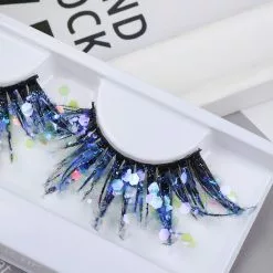 LEKGAVD Luminous False Eyelashes Cosplay Makeup Stage Make Up Glitter Powder Sequin Drill Lashes Extension Thick Exaggerated Style -Zentai shop online 74245 01dcf0