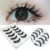 Cosplay&ware 5 Pairs Eyelashes Cos Dance Performance Eyelash Handmade Acrylic Cross Female Japanese 3d Natural Lashes Cosplay