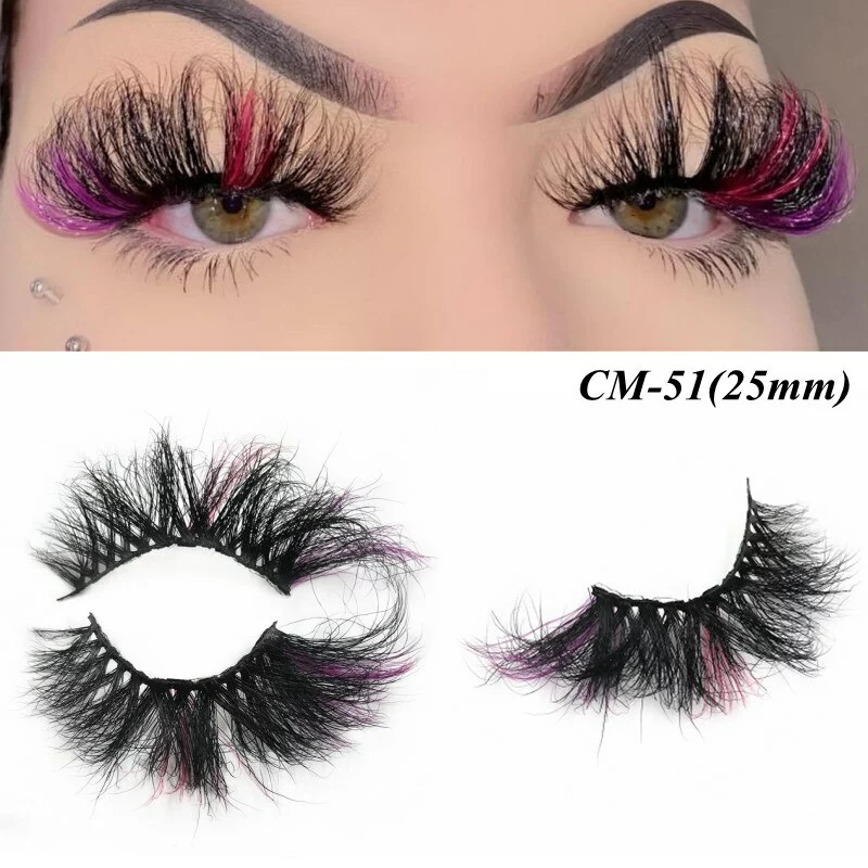 Asiteo Rainbow Eye Lashes Cruelty Dramatic Makeup Beauty Purple Pink Blue Cilias Ombre Two Toned Colored Eyelashes Cosplay 5 Asiteo Rainbow Eye Lashes Cruelty Dramatic Makeup Beauty Purple Pink Blue Cilias Ombre Two Toned Colored Eyelashes Cosplay - Image 5
