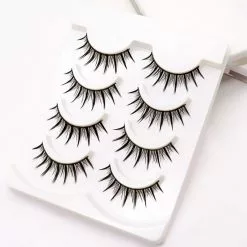HANDAIYAN Manga Lashes 4 Pairs Wispy Cosplay Japanese Anime Handmade Natural Long Thick Curling Eyelash Extension Makeuptool -Zentai shop online 74253 222dec