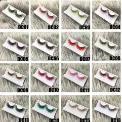 Mikiwi 3d Fluffy Colored Eye Lashes Natural Dramtic Red Yellow Purple White Cosplay Makeup Lash Reusable Eyelashes -Zentai shop online 74254 2b5ea9