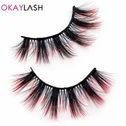 Okaylash 3d Dramatic Cruelty Faux Mink Colored Eyelashes Natural Long Colorful Blue Eye Lashes For Cosplay Party Make Up -Zentai shop online 74261 0adfe4